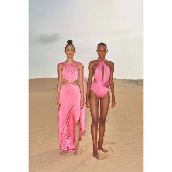 Baobab Ribera Cut-Out Maxi Dress Flamingo Size XS - Picture 7 of 13